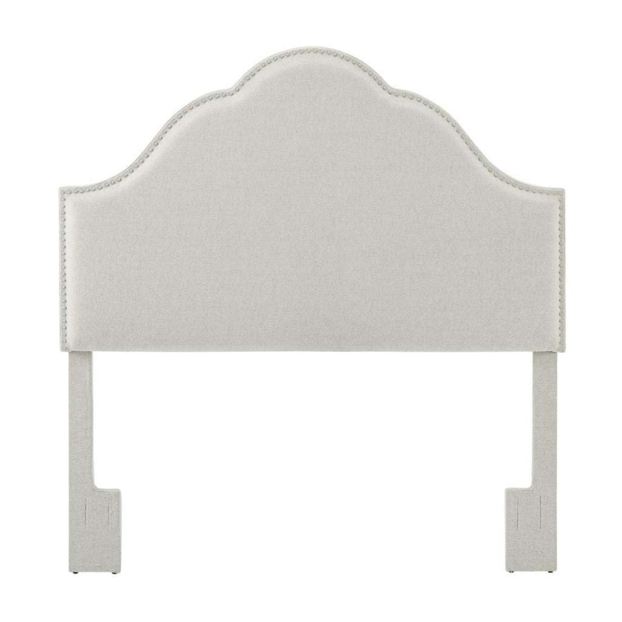 Headboard * | Outlet Accentrics Home York Style Upholstered Full / Queen Headboard In Natural White