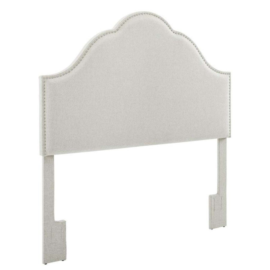 Headboard * | Outlet Accentrics Home York Style Upholstered Full / Queen Headboard In Natural White