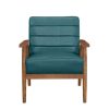 Chair * | Online Accentrics Home Channel Wood Frame Chair Teal