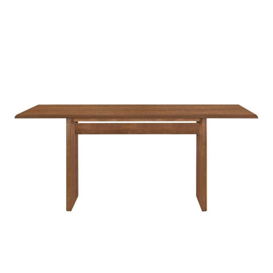 Table * | Official Accentrics Home Double Slab Pedestal Base Dining Table