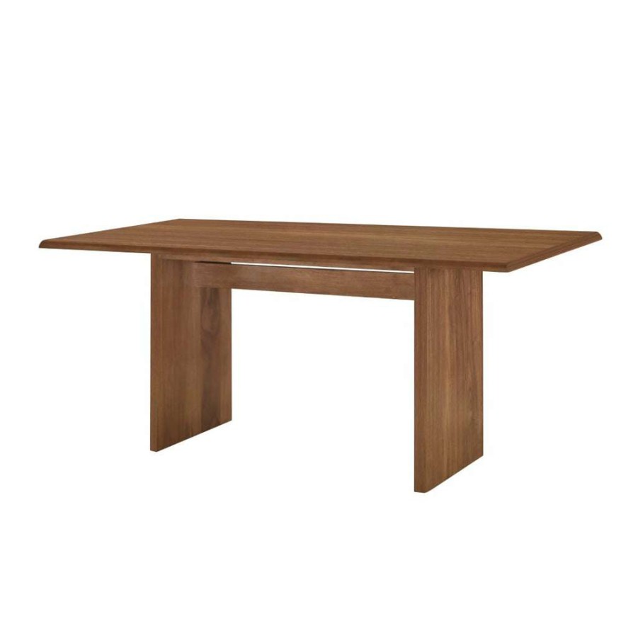 Table * | Official Accentrics Home Double Slab Pedestal Base Dining Table