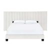 Bed * | Best Guaranteed Accentrics Home Queen One Box Channeled Wall Upholstered Bed Ivory