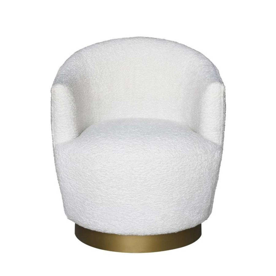 Chair * | Outlet Accentrics Home Boucle Swivel Barrel Chair