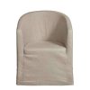 Chair * | Featured Accentrics Home Slipcover Barrel Back Chair W/ Casters