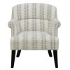 Chair * | Online Accentrics Home Roll Arm Accent Chair Cream/Blue