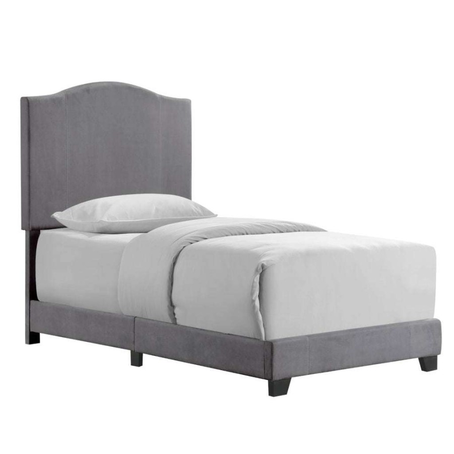 Bed * | Featured Accentrics Home Stchd Cml Bk Tw All-In-One Uph Bed-Cmnt