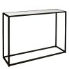 Table * | Best Sale Accentrics Home 46 Rectangular White Marble And Black Iron Sofa Table