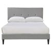 Bed * | Outlet Accentrics Home Mid-Century Modern Button Tufted Full-Sized Platform Bed In Gray