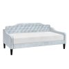 Bed * | Featured Accentrics Home Twin Button Tufted Daybed Light Grey