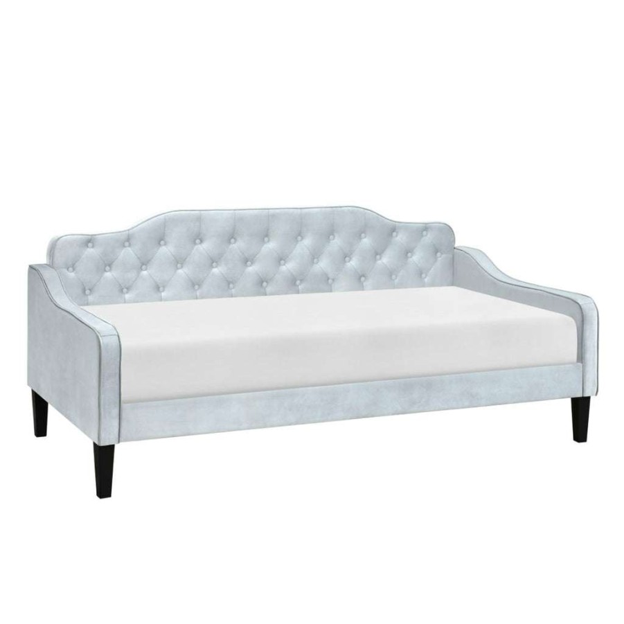 Bed * | Featured Accentrics Home Twin Button Tufted Daybed Light Grey