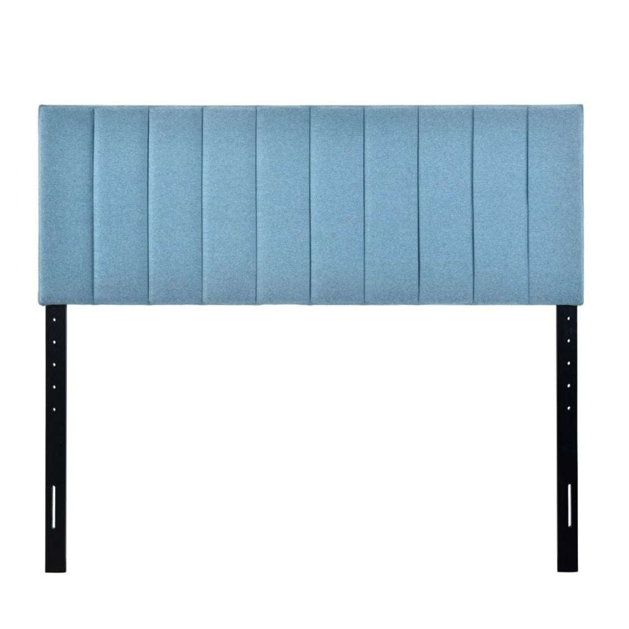 Headboard * | Outlet Accentrics Home Vertical Channel Queen Headboard Blue