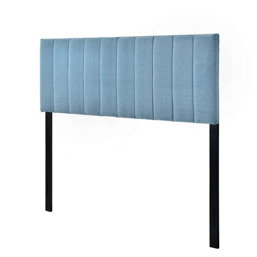 Headboard * | Outlet Accentrics Home Vertical Channel Queen Headboard Blue