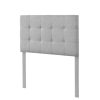 Headboard * | Top Sellers Accentrics Home Grid Tufted Modern Upholstered Twin Headboard In Grey