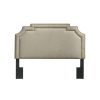 Headboard * | Best Guaranteed Accentrics Home Nailhead Marquee Upholstered Queen Headboard In Linen