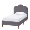 Bed * | Latest Accentrics Home Arched Upholstered Twin Platform Bed In Gray Velvet