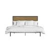 Bed * | Official Accentrics Home Modern Industrial King Platform Bed Oak Finish