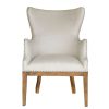 Chair * | Official Accentrics Home Curved Back Arm Chair Linen