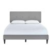 Bed * | Online Discount Accentrics Home Mid-Century Modern Queen Platform Bed In Gray