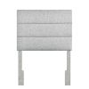 Table * | Official Accentrics Home Horizontally Channeled, Adjustable Twin Headboard In Platinum Gray