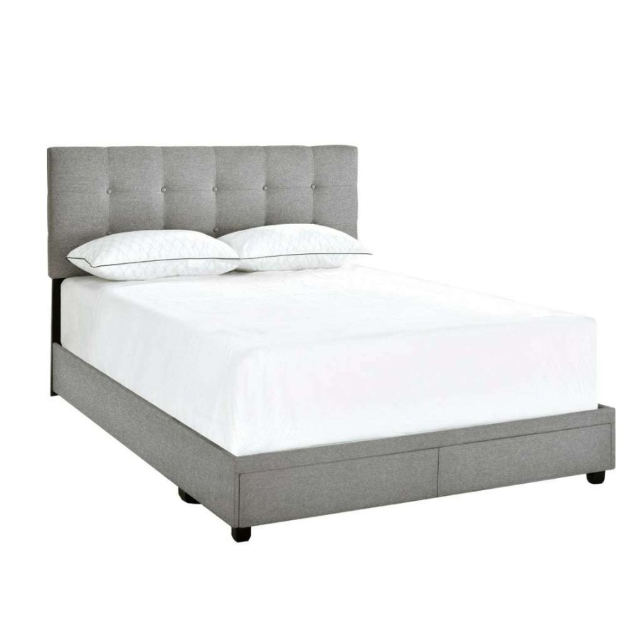 Bed * | Top Sell Accentrics Home Queen Storage Bed Glacier