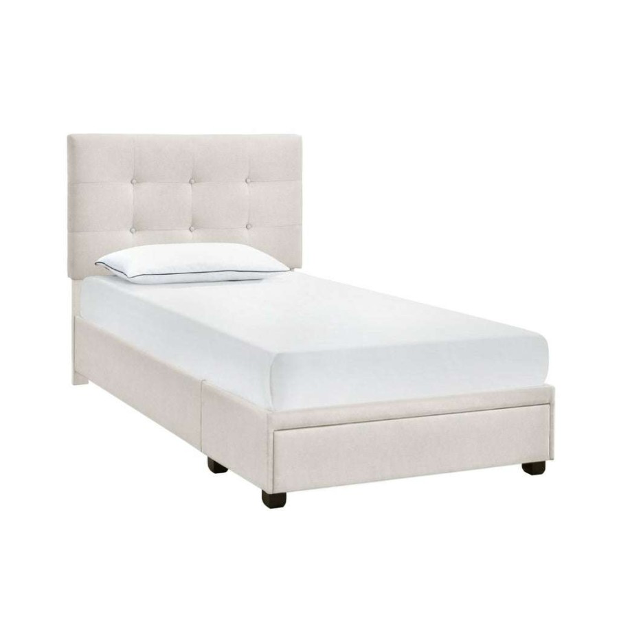 Bed * | High Quality Accentrics Home Twin Storage Bed In Fog