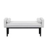 Bed * | Online Discount Accentrics Home Upholstered End Of Bed Bench In Natural White