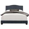 Bed * | Featured Accentrics Home Stitched Camel Back Full Upholstered Bed In Denim Blue