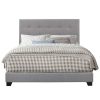 Bed * | Best Sale Accentrics Home Biscuit Tufted Queen Bed In Frost Grey