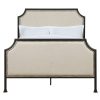 Bed * | Outlet Accentrics Home Industrial Clipped Corner Upholstered Panel Queen Metal Bed