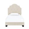 Bed * | Best Guaranteed Accentrics Home Saddle Tufted Twin Upholstered Bed In Cream