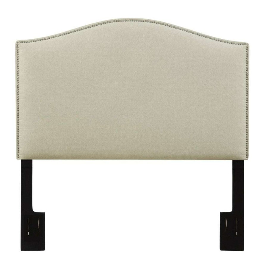 Headboard * | Top Sell Accentrics Home Camel Back Upholstered King Headboard In Beige