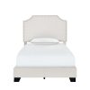 Bed * | Best Guaranteed Accentrics Home Clipped Corner Twin Upholstered Bed In Fog