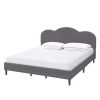 Bed * | Outlet Accentrics Home Arched Upholstered King Platform Bed In Gray Velvet