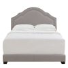 Bed * | Featured Accentrics Home Shaped Back Upholstered King Bed In Smoke Gray