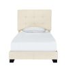 Bed * | Best Guaranteed Accentrics Home Button Tufted Twin Upholstered Bed In Cream