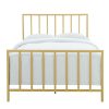 Bed * | Discount Accentrics Home Metallic Gold Slat Full Metal Bed