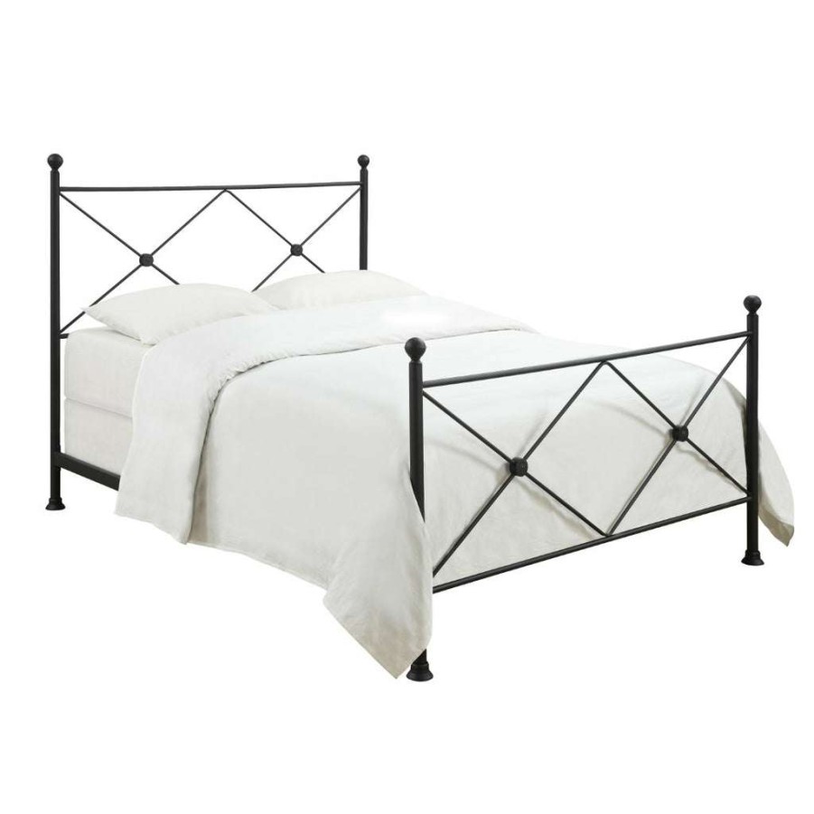 Bed * | Latest Accentrics Home King Metal Poster Bed With X Accents In Bronze