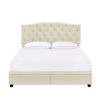 Bed * | Featured Accentrics Home King Tufted Storage Bed In Linen