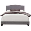 Bed * | Popular Accentrics Home Queen All-In-One Modified Camel Back Upholstered Bed In Denim Cement