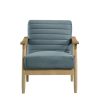 Chair * | Online Discount Accentrics Home Horizontal Channeled Wood Frame Armchair