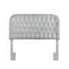 Headboard * | Top Sellers Accentrics Home Rounded, Diamond Tufted Full Or Queen Upholstered Headboard In Platinum Gray