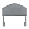 Headboard * | Best Guaranteed Accentrics Home Nailhead Trim, Shaped Full Or Queen Upholstered Headboard In Charcoal Gray