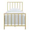 Bed * | High Quality Accentrics Home Metallic Gold Slat Twin Metal Bed