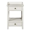 Table * | Hot Sale Accentrics Home Two Drawer X Side End Table In Country White