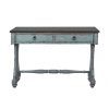 Table * | Hot Sale Accentrics Home Distressed Two Drawer Entryway Console Table In River Blue