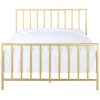 Bed * | Excellent Quality Accentrics Home Slat Style King Metal Bed In Brushed Gold