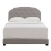 Bed * | Online Discount Accentrics Home Tufted Nailhead Trimmed King Bed In Smoke Gray