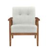 Chair * | Best Guaranteed Accentrics Home Tufted Wood Frame Chair Dove