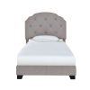 Bed * | Best Sale Accentrics Home Diamond Tufted, Nailhead Trim Twin Upholstered Bed In Smoke Gray