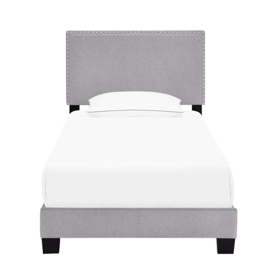 Bed * | Best Guaranteed Accentrics Home Twin Nail Trim One Box Bed Glacier